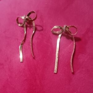Gold-tone Bow Earrings